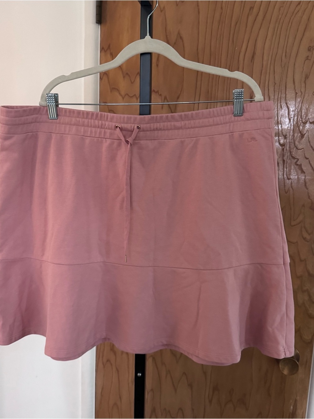 Lauren Ralph Lauren black label Dusty Rose Drawstring Skater Skirt women 2X